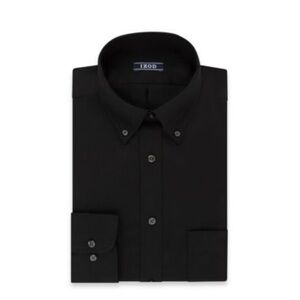Men’s Izod Stretch Slim Fit Black Button Up; Size 16 34/35